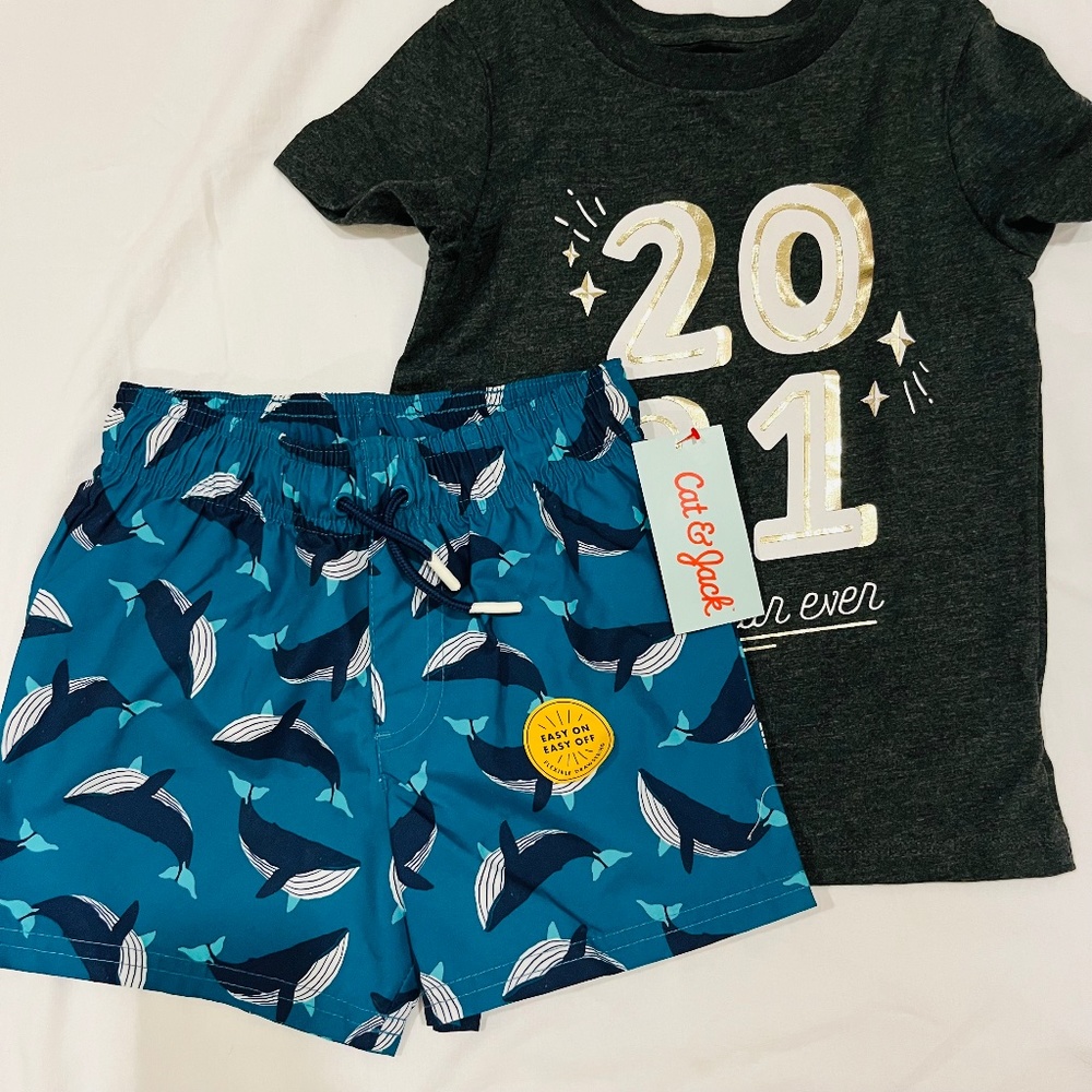 2 pc boy trunks and shirt